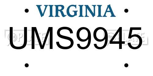 UMS9945 Virginia License Plate