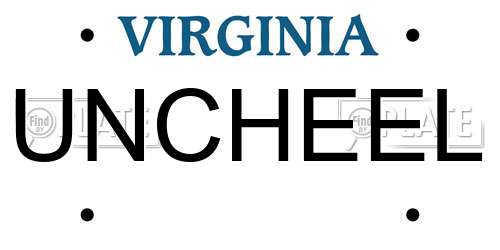 UNCHEEL Virginia License Plate