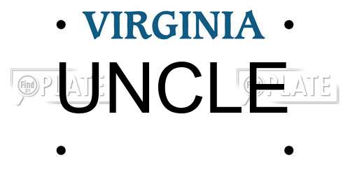 UNCLE Virginia License Plate
