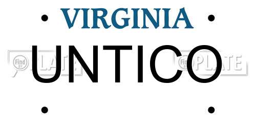 UNTICO Virginia License Plate