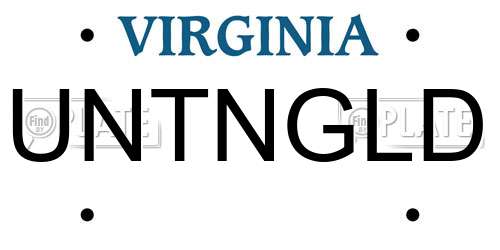 UNTNGLD Virginia License Plate