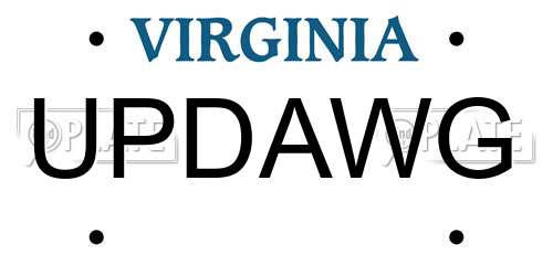 UPDAWG Virginia License Plate