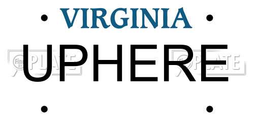 UPHERE Virginia License Plate