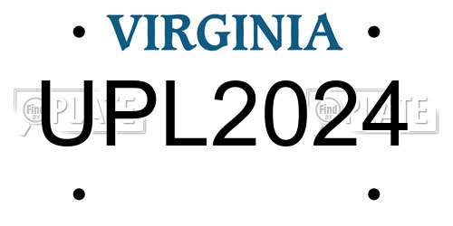 UPL2024 Virginia License Plate
