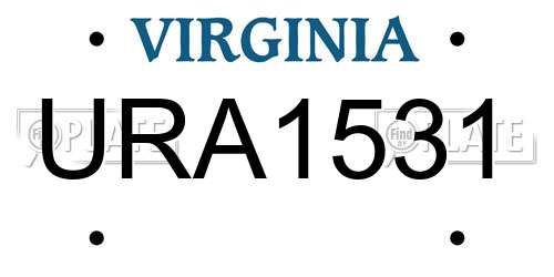 URA1531 Virginia License Plate