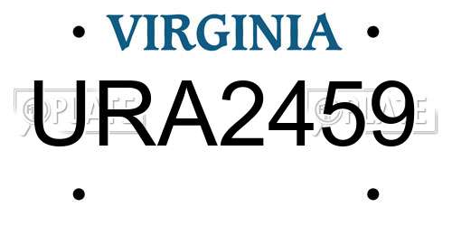 URA2459 Virginia License Plate