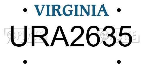 URA2635 Virginia License Plate