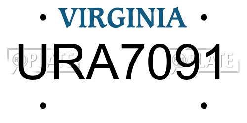 URA7091 Virginia License Plate