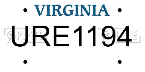 URE1194 Virginia License Plate