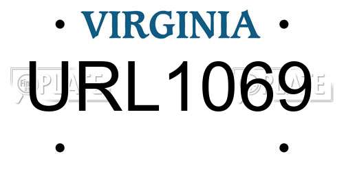 URL1069 Virginia License Plate