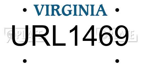URL1469 Virginia License Plate