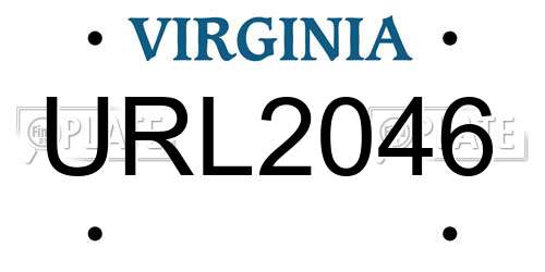 URL2046 Virginia License Plate