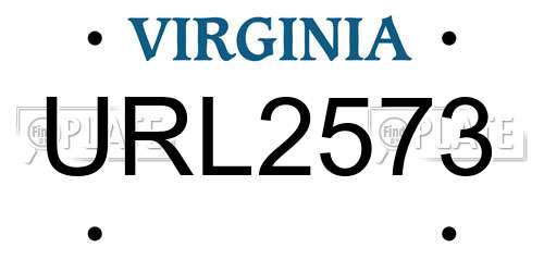 URL2573 Virginia License Plate