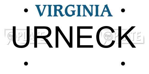 URNECK Virginia License Plate