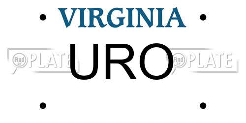 URO Virginia License Plate