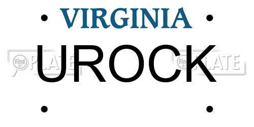 UROCK Virginia License Plate