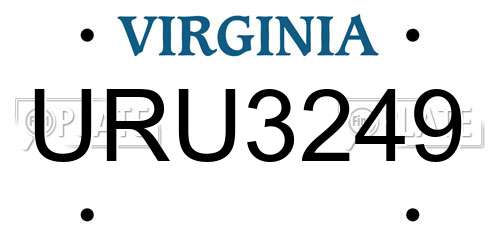 URU3249 Virginia License Plate