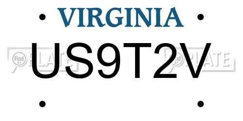 US9T2V Virginia License Plate