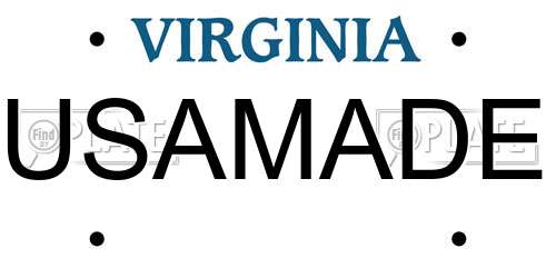 USAMADE Virginia License Plate