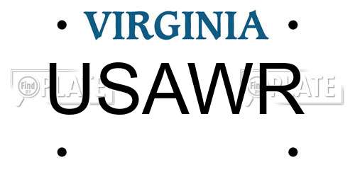 USAWR Virginia License Plate
