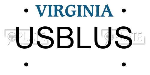USBLUS Virginia License Plate