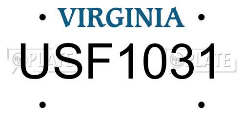 USF1031 Virginia License Plate