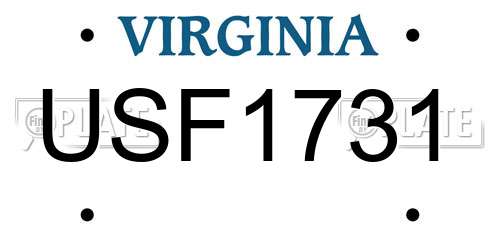 USF1731 Virginia License Plate