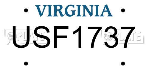 USF1737 Virginia License Plate