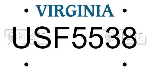 USF5538 Virginia License Plate