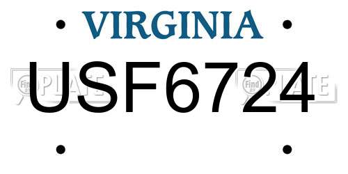 USF6724 Virginia License Plate