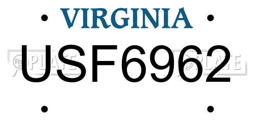 USF6962 Virginia License Plate