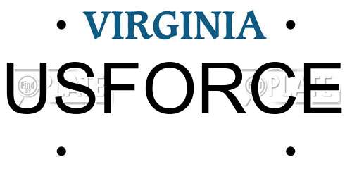 USFORCE Virginia License Plate