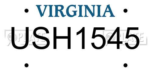 USH1545 Virginia License Plate