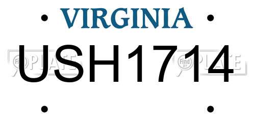 USH1714 Virginia License Plate