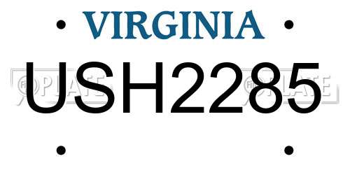 USH2285 Virginia License Plate