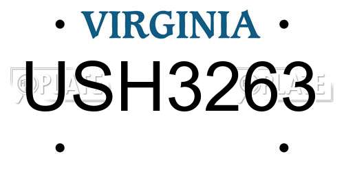 USH3263 Virginia License Plate