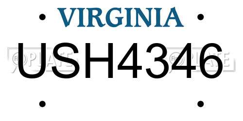 USH4346 Virginia License Plate