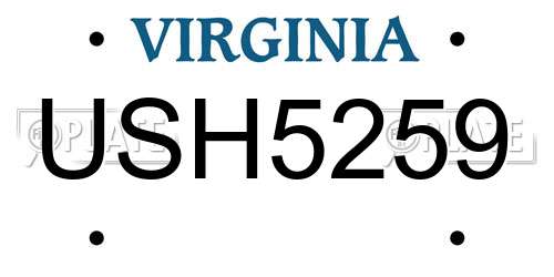 USH5259 Virginia License Plate