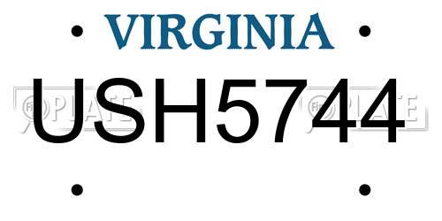 USH5744 Virginia License Plate