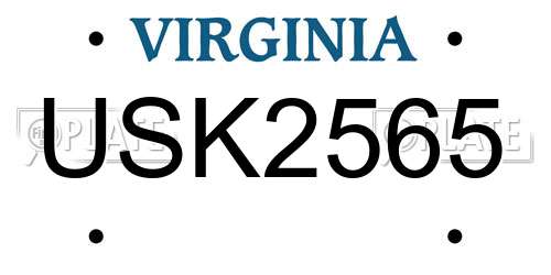 USK2565 Virginia License Plate