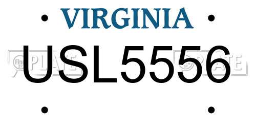 USL5556 Virginia License Plate