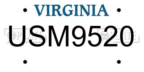 USM9520 Virginia License Plate