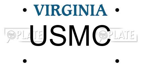 USMC Virginia License Plate