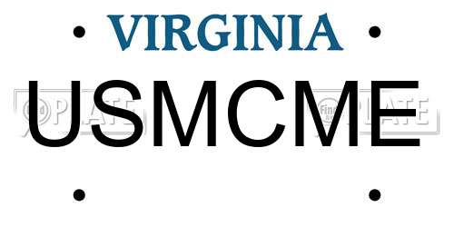 USMCME Virginia License Plate
