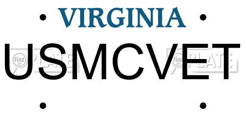 USMCVET Virginia License Plate