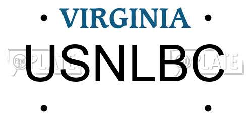 USNLBC Virginia License Plate