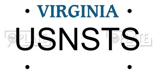 USNSTS Virginia License Plate