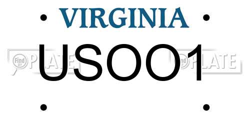 USOO1 Virginia License Plate