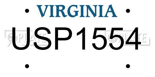 USP1554 Virginia License Plate