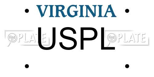 USPL Virginia License Plate
